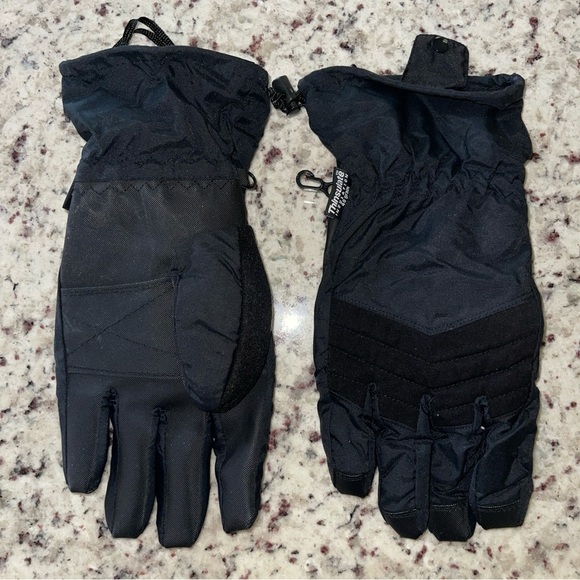 Thinsulate Nylon Ski Gloves 40 Gram Size XL Black Winter Fleece Warm Mens Snow - Picture 1 of 7